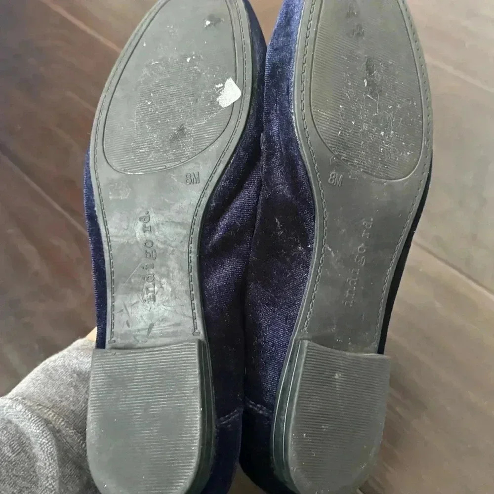 Blue velvet loafer shoes 8 - Picture 5 of 5